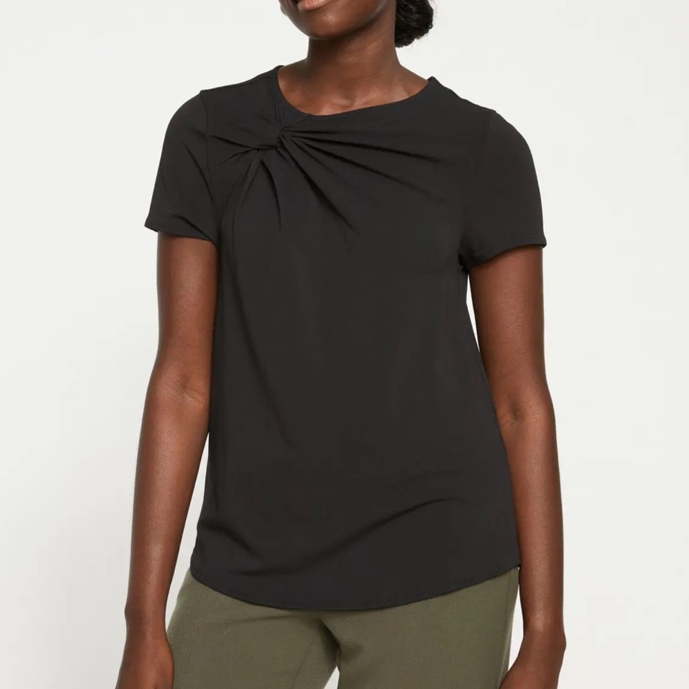 Neck Twist Crepe Jersey Top size S NWT